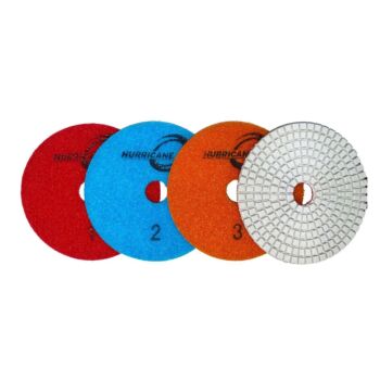 5" Hurricane Engineered Stone White 3 Step Polishing Pad