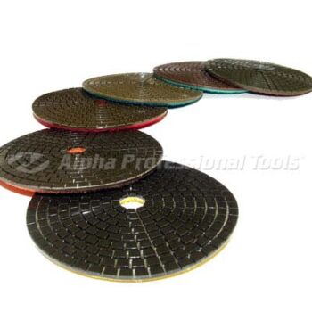 4" Alpha Ceramica Resin Polishing Pads For Granite