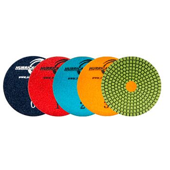 4" Hurricane 3 Step Wet Pads