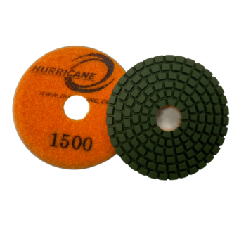 4" Hurricane Engineered Stone White 7 Step Polishing Pad #1500