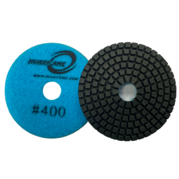 4" Hurricane Engineered Stone White 7 Step Polishing Pad #400