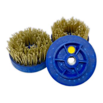 4" Glaze Blue Antique Round Brush Diamond Snaillock+5/8-11 Connection