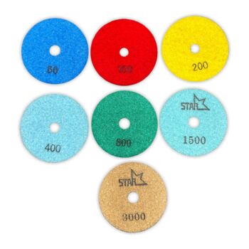 4" Star Dry Polishing Pads