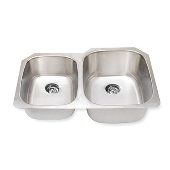 SM503L CSP Double Bowl Stainless Steel Kitchen Sink 60/40 Reverse Undermount SM503L