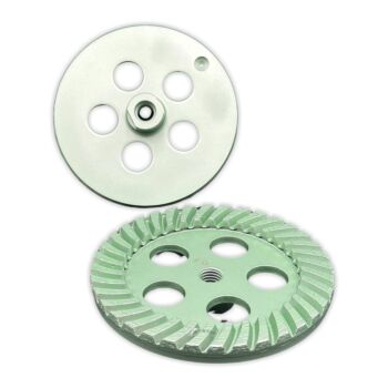 6" Shark Super Premium Cup Wheel Flat Body Coarse Green
