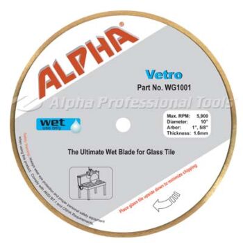 10'' Alpha Vetro Blade for Portable Rail Saw