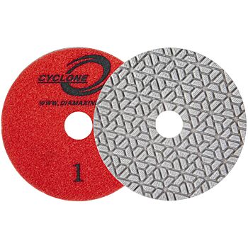 4" Cyclone Engineered Stone White 3 Step Polishing Pad #0