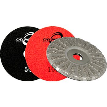 4" Cyclone V2 Velcro Grinder #100