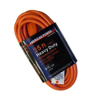 American Power Orange Contractor Grade Extension Cord 14G 25ft