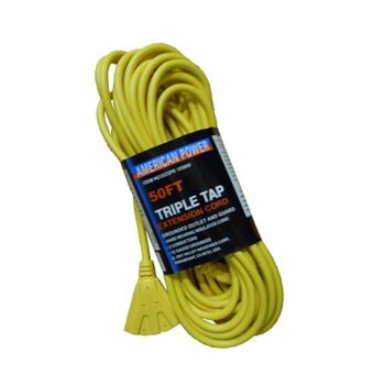 American Power Triple Tap Extension Cord 300V SJTW