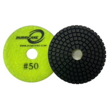 4" Hurricane Engineered Stone White 7 Step Polishing Pad #50