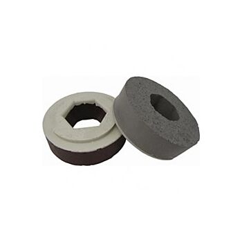 4" Bullnose D 100 Snail Lock Magnesite 400 Grit