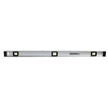 36" Johnson Aluminum Box Level with Hand Holes Gray