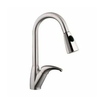 Single Handle Pull-Out Kitchen Faucet Brushed Nickle Finish 90011