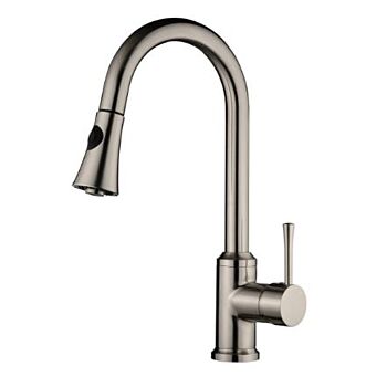 Brushed Nickle -Single Handle Pull-Down Kitchen Faucet